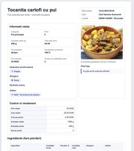 Fișe tehnice digitale pentru rețete: de la conformare la control operațional și standard constant în bucătărie 7